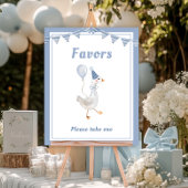Gekke Goose Blue Boy Verjaardagsgunsten Poster