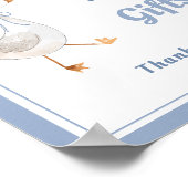 Gekke Goose Blue Boy Verjaardagskaarten en geschen Poster (Hoek)