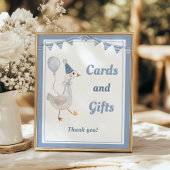 Gekke Goose Blue Boy Verjaardagskaarten en geschen Poster