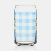 Gekke Goose Blue Gingham Blikvorm Glas (Rechts)