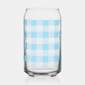 Gekke Goose Blue Gingham Blikvorm Glas (Links)