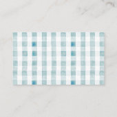 Gekke Goose Blue Gingham Boeken voor Baby Informatiekaartje (Achterkant)