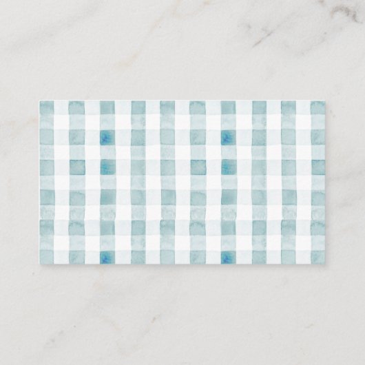 Gekke Goose Blue Gingham Boeken voor Baby Informatiekaartje (Achterkant)