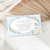 Gekke Goose Blue Gingham Girl Boeken voor Baby Kaa Informatiekaartje