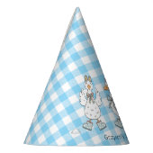 Gekke Goose Blue Verjaardag Feesthoedjes (Links)