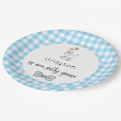 Gekke Goose Blue Verjaardag Papieren Bordje (Gekanteld)