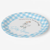 Gekke Goose Blue Verjaardag Papieren Bordje (Gekanteld)