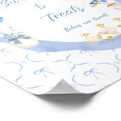 Gekke Goose Bow Baby Boy Douche Snoepjes en lekker Poster (Hoek)