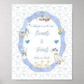 Gekke Goose Bow Baby Boy Douche Snoepjes en lekker Poster (Voorkant)