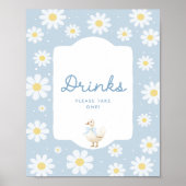 Gekke Goose Boy Baby shower Drink Poster (Voorkant)