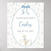 Gekke Goose Boy Baby shower Snoep Guessing Game Poster (Voorkant)