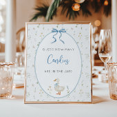 Gekke Goose Boy Baby shower Snoep Guessing Game Poster