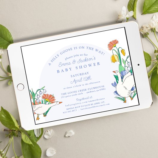 Gekke Goose Boys Baby shower Kaart