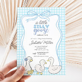 Gekke Goose Boys Gingham Baby shower Kaart