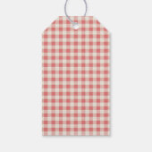 Gekke Goose Christmas Gingham 1st Birthday Cadeaulabel (Achterkant)