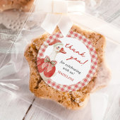 Gekke Goose Christmas Gingham 1st Birthday Ronde Sticker