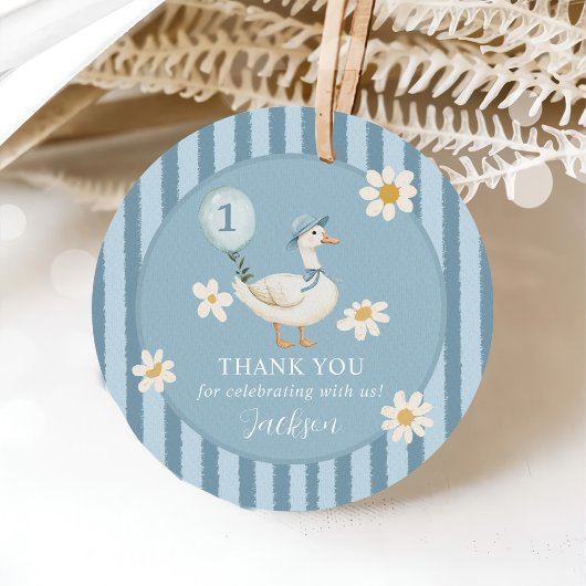 Gekke Goose Daisy Boy 1e Verjaardagsfeest Bedankjes Labels