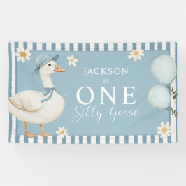 Gekke Goose Daisy Boy 1e Verjaardagsfeest Spandoek