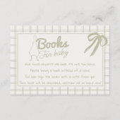 Gekke Goose Drawn Neutraal Gingham Boek Verzoek Informatiekaartje (Voorkant)