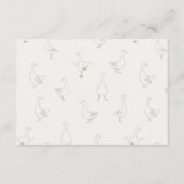 Gekke Goose Drawn Neutraal Gingham Boek Verzoek Informatiekaartje (Achterkant)