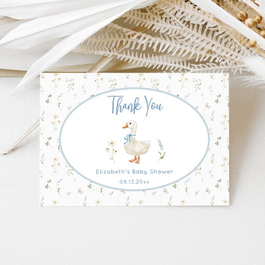 Gekke Goose Floral Elegant Baby shower Bedankkaart