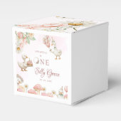 Gekke Goose Flower Garden Mushroom 1e verjaardag Bedankdoosjes (Voorkant Zijde)