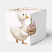 Gekke Goose Flower Garden Mushroom 1e verjaardag Bedankdoosjes (Achterkant)