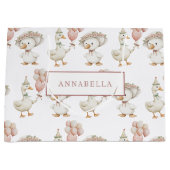 Gekke Goose Flower Garden Mushroom 1e verjaardag Groot Cadeauzakje (Voorkant)