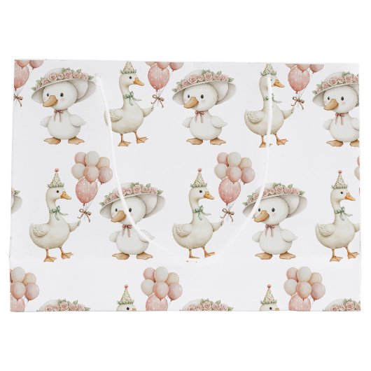 Gekke Goose Flower Garden Mushroom 1e verjaardag Groot Cadeauzakje (Achterkant)