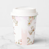 Gekke Goose Flower Garden Mushroom 1e verjaardag Papieren Bekers (Links)