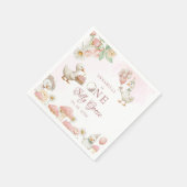 Gekke Goose Flower Garden Mushroom 1e verjaardag Servet (Hoek)