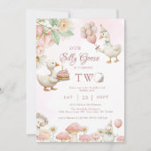 Gekke Goose Flower Garden Mushroom 2e verjaardag Kaart (Voorkant)