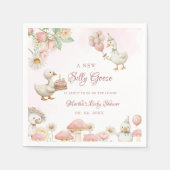 Gekke Goose Flower Garden Mushroom Baby shower Servet (Voorkant)