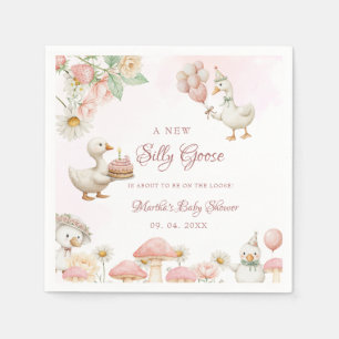 Gekke Goose Flower Garden Mushroom Baby shower Servet