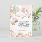 Gekke Goose Flower Garden Mushroom Dank u kaart (Staand voorkant)