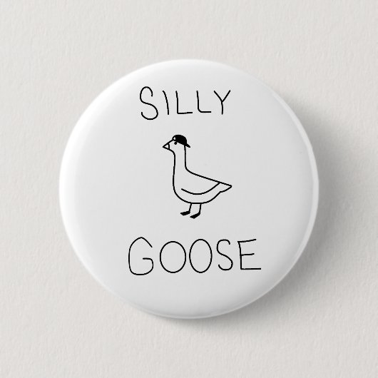 Gekke Goose Funny Pin Ronde Button 5,7 Cm (Voorkant)