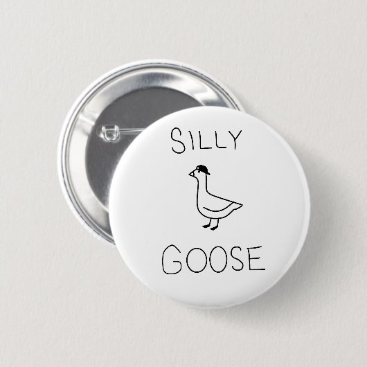 Gekke Goose Funny Pin Ronde Button 5,7 Cm (Voorkant /achterkant)