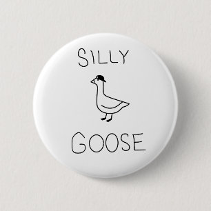 Gekke Goose Funny Pin Ronde Button 5,7 Cm