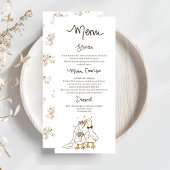 Gekke Goose Funny Wedding Menu