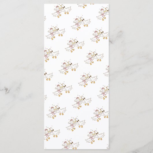 Gekke Goose Funny Wedding Menu (Achterkant)