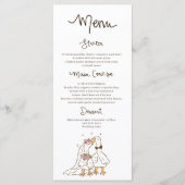 Gekke Goose Funny Wedding Menu (Voorkant)