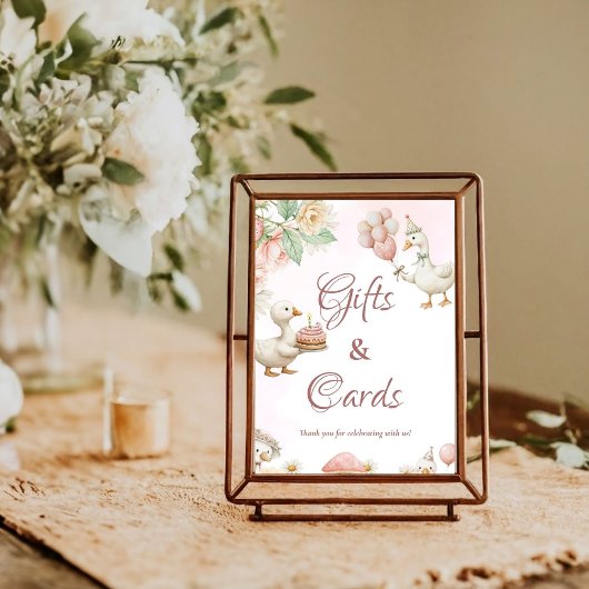 Gekke Goose Garden Mushroom cadeau en kaartje Poster