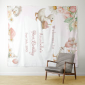 Gekke Goose Garden Mushroom Verjaardag welkom Wandkleed (In Situ (horizontaal))