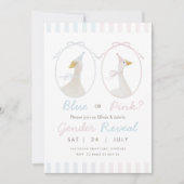 Gekke Goose Gender Reveal Invitation Kaart (Voorkant)