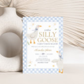 Gekke Goose Gingham Baby shower Kaart