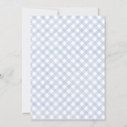Gekke Goose Gingham Baby shower Kaart (Achterkant)