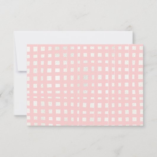 Gekke Goose Gingham Baby shower Luier Raffle Kaart (Achterkant)