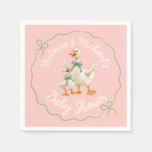 Gekke Goose Gingham Bow Baby shower Servet