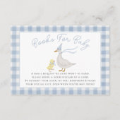Gekke Goose Gingham Duck baby shower behuizing aut Informatiekaartje (Voorkant)