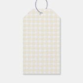 Gekke Goose Gingham Duck Dank u baby shower Cadeaulabel (Achterkant)